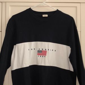 navy and white brandy top